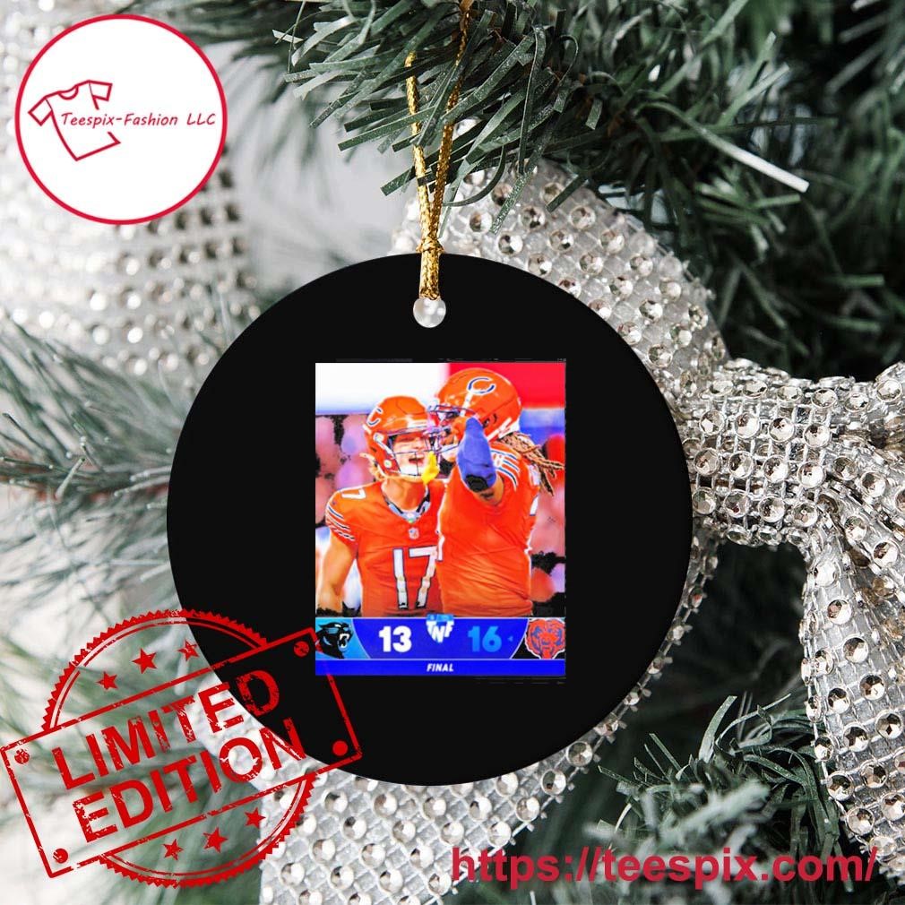 Chicago Bears Wins 16 13 Carolina Panthers Nfl 2023 Game Final Score Ornament Custom Name