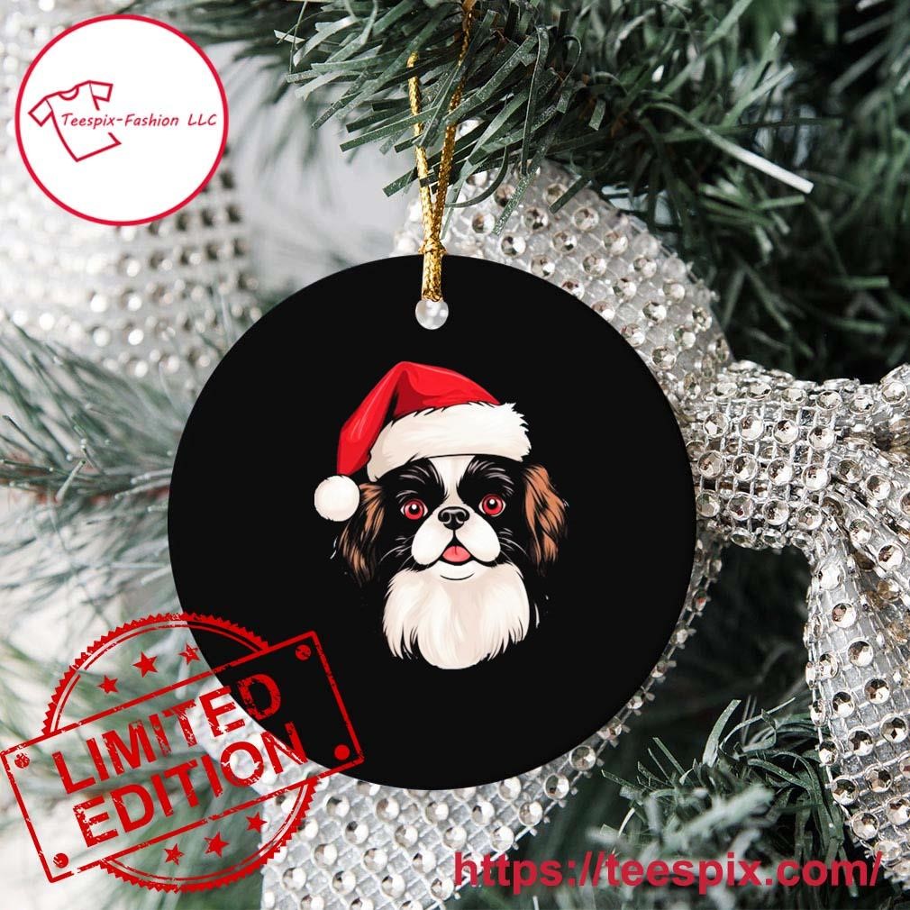 Christmas Chihuahua Dog Santa Hat Ornament Custom Name Teespix Store Fashion LLC