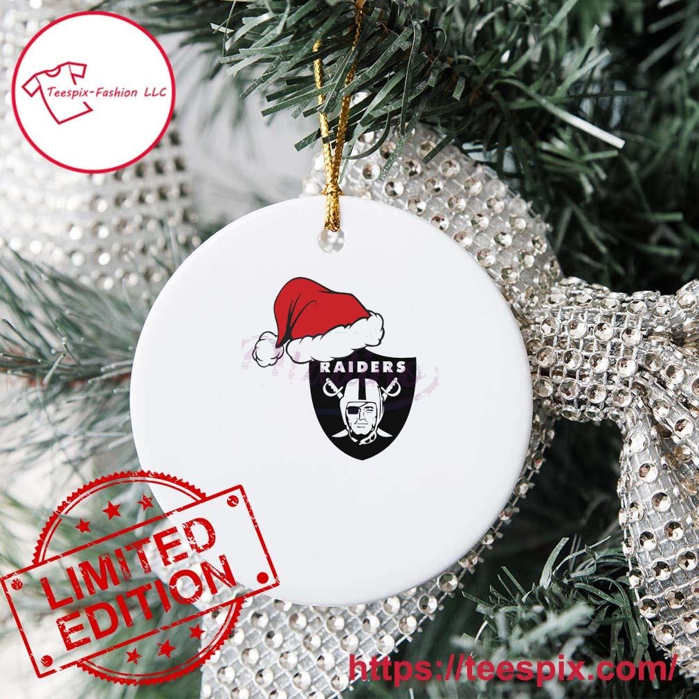 Las Vegas Raiders 6 Piece Holiday Christmas Tree Ornaments Set