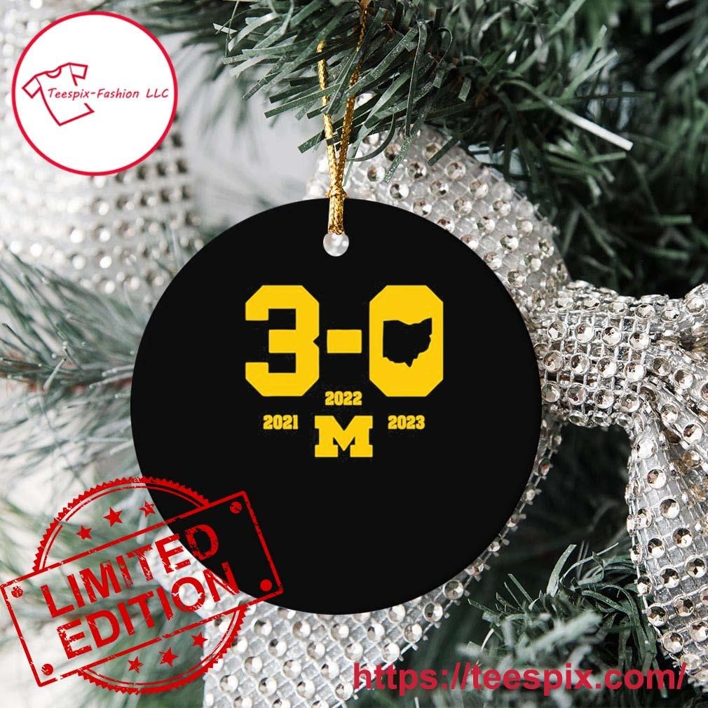 Michigan Football 3-0 In The Game Ornament Custom Name