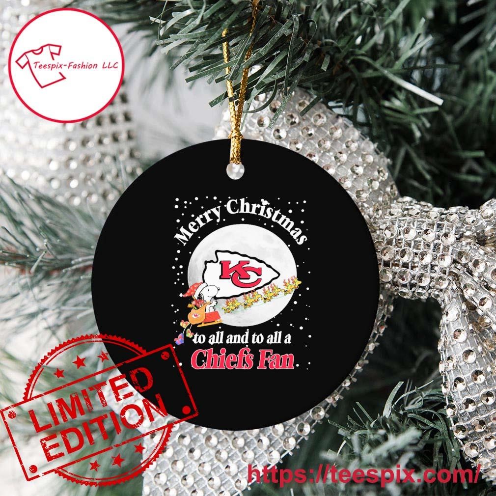 Peanuts Snoopy Merry Christmas To All And To All A Chiefs Fan Ornament ...