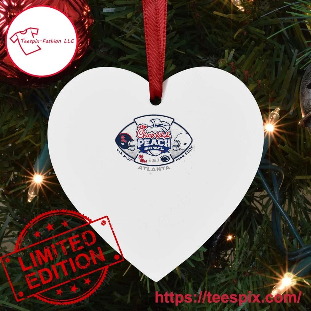 2023 Chick-fil-A Peach Bowl 2 Team Ole Miss Vs Penn State Ornament