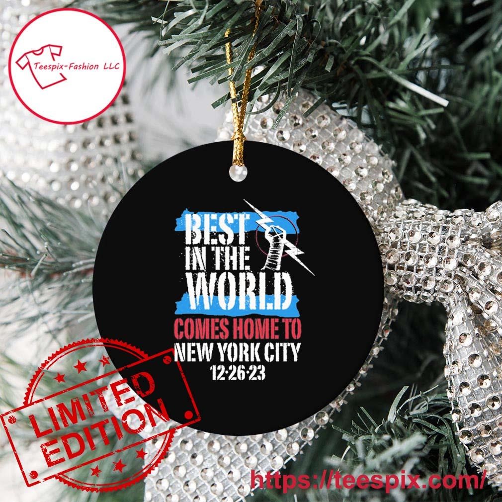 CM Punk Best In The World Comes Home To New York City 12-26-23 Ornament Custom Name