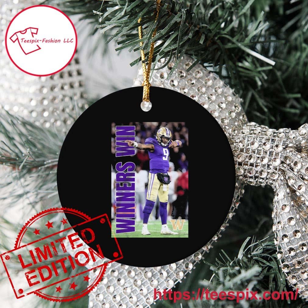 Washington Huskies Michael Penix Jr Winners Win Photo 2023 Ornament Custom Name