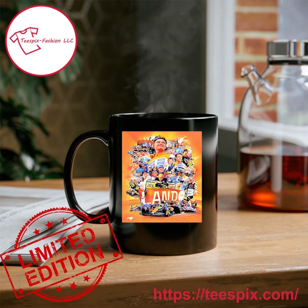 Official Season Six Lando Norris 2024 McLaren F1 Team Poster Mug Custom Name