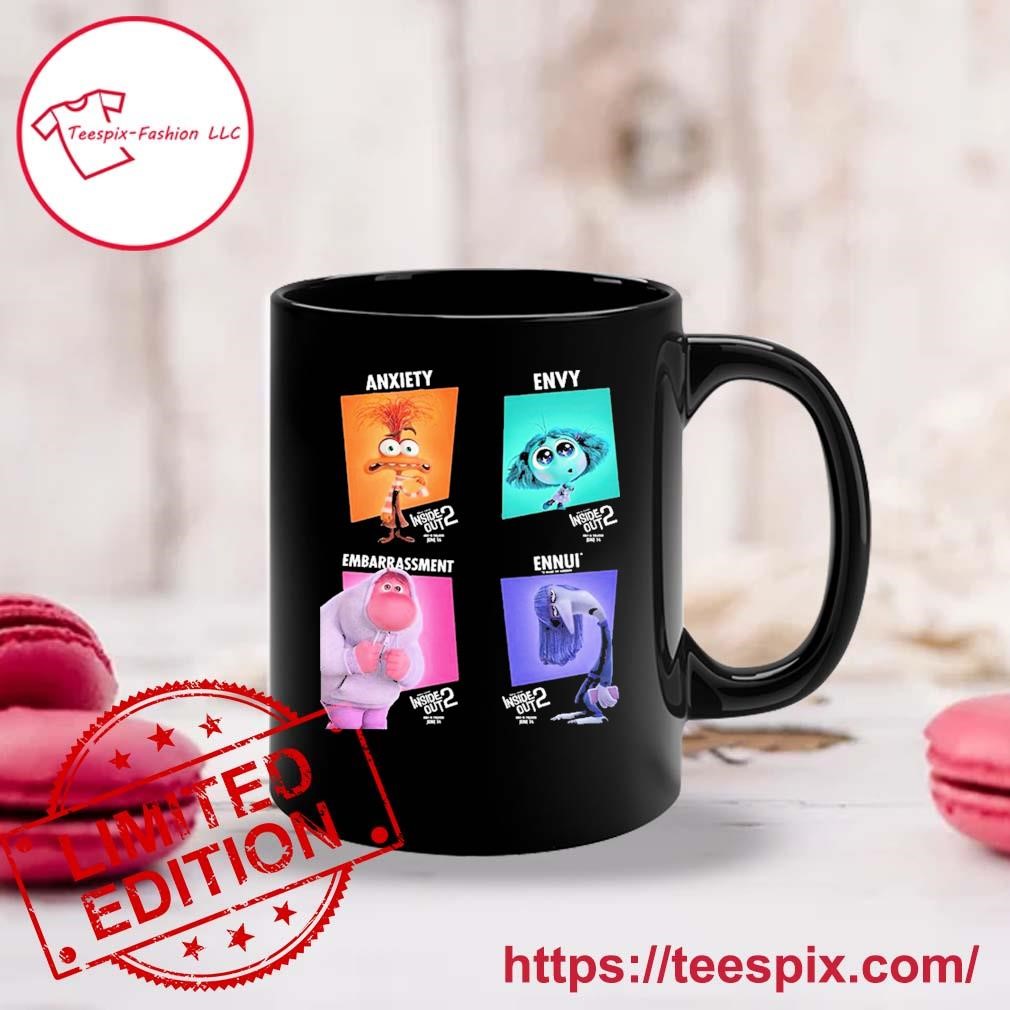 Character Posters Anxiety Envy Embarrassment And Ennui From Inside Out 2 Official Poster Mug Custom Name Mug black.jpg