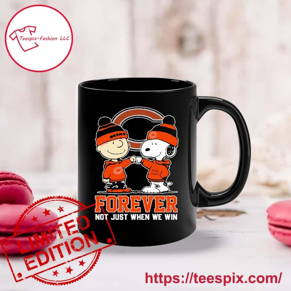 Snoopy Fist Bump Charlie Brown Chicago Bears Forever Not Just When We Win  Mug Custom Name - Teespix - Store Fashion LLC