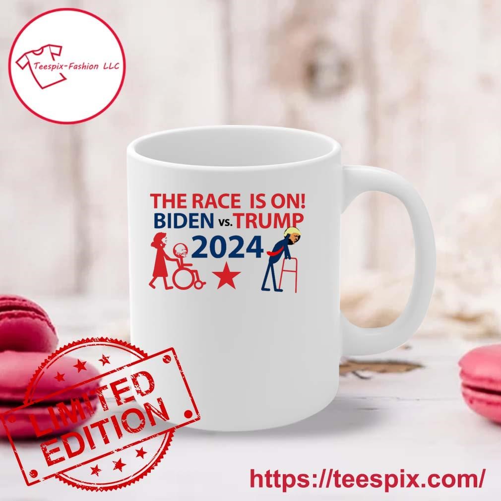 Biden VS. Trump, The 2024 Race Is On T-Mug Custom Name Mug white.jpg