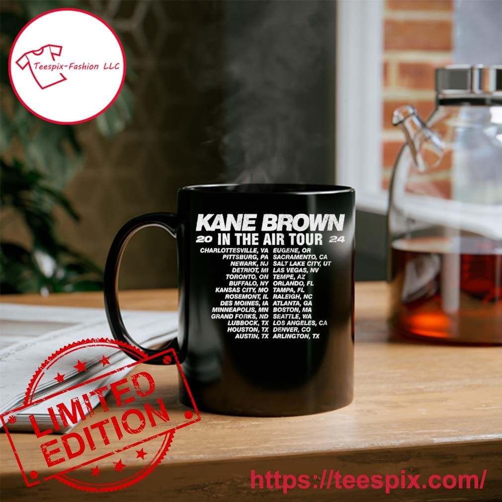 Official Kane Brown In The Air Tour 2024 Schedule Mug Custom Name