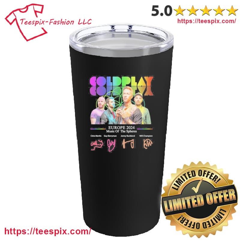 Europe Tour 2024 Coldplay Music Of The Spheres Signatures Mug, Tumbler 