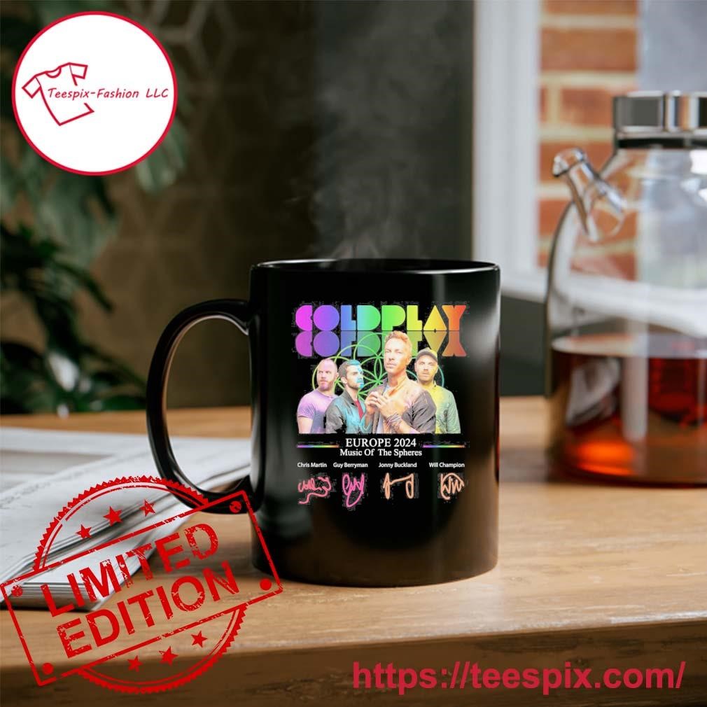 Europe Tour 2024 Coldplay Music Of The Spheres Signatures Mug, Tumbler 