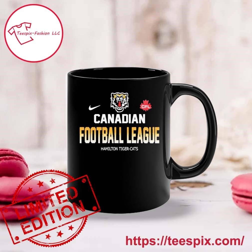 Nike CFL Canadian Football League Hamilton Tiger-Cats T-Mug, Tumbler Personalized Mug black.jpg