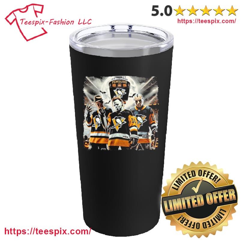 Horror Movie Pittsburgh Penguins Halloween 2024 Mug, Tumbler Personalized, Ornament Black Custom Name Mug and Tumbler.png