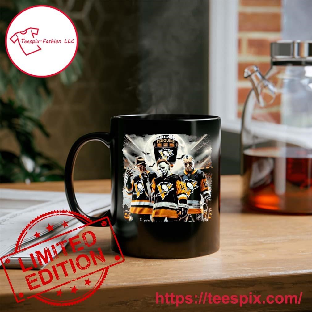 Horror Movie Pittsburgh Penguins Halloween 2024 Mug, Tumbler Personalized, Ornament
