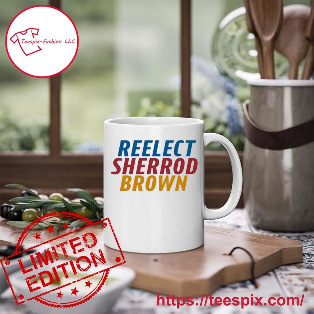 Reelect Sherrod Brown Retro Mug, Tumbler Personalized, Ornament