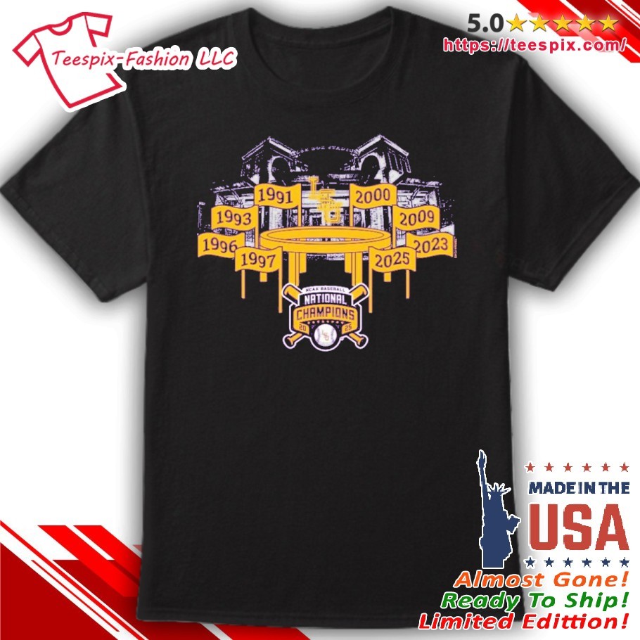 FLAGS TOWN THE LEAGUE CHAMPIONS Tシャツ LL Youth Blue 84 Purple LSU Tigers 2025 NCAA Baseball Men's