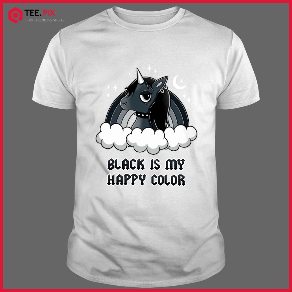 black is my happy color unicorn